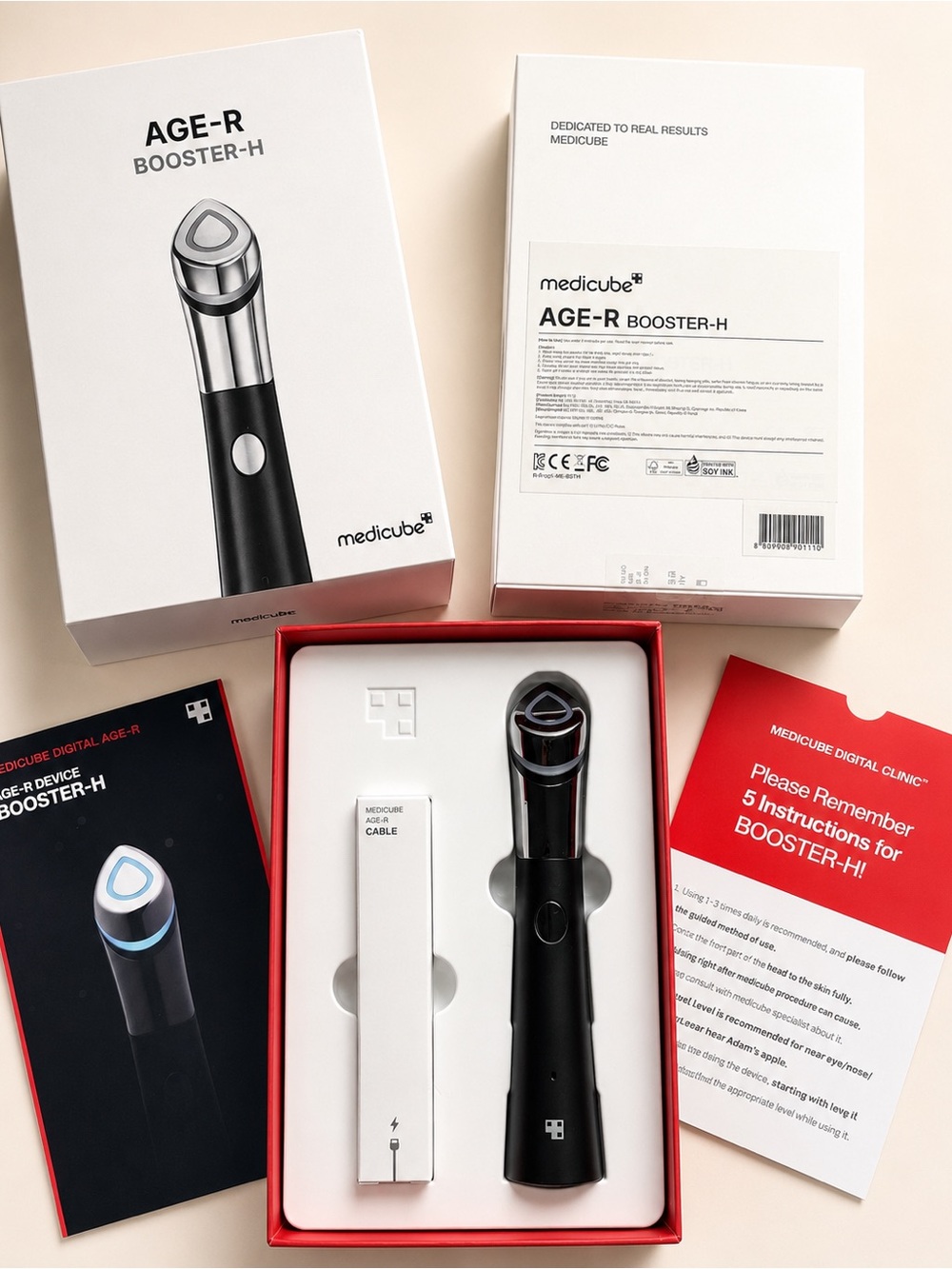 Medicube AGE-R Booster-H Facial Device New Open Box